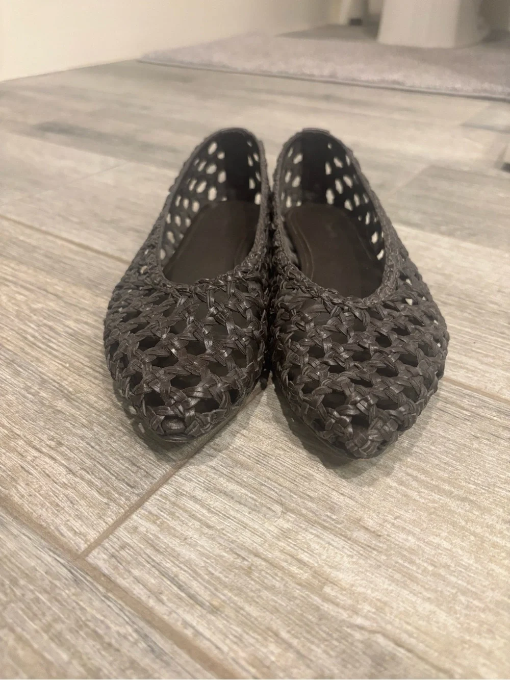 Madewell The Ruth Ballet Flat in Woven Leather